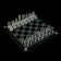 Glass chess, King 6 x 2 cm, paw 3 x 2 cm, board 24 x 24 cm