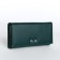Women's wallet on magnet, green color