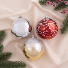 Set of balls plastic D-8 cm, 6 pcs 