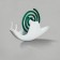 A spiral stand from mosquitoes, for incense, metal, white, "snail"