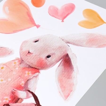 Sticker Plastic Interior Color "Zaychat - Mom and daughter" 45x60 cm-2