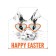 Apron kitchen with a photo print "Easter hare with glasses", adjustable, size OS