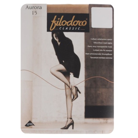 Women's tights Filodoro aurora, 15 den, size 3, color Cognac