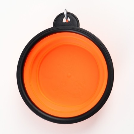 Silicone bowl, folding, 350 ml, 13 cm, orange-1