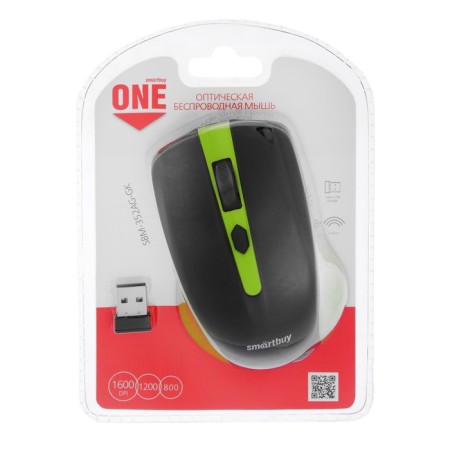 Mouse Smartbuy One 352, wireless, optical, 1600 dpi, 2xaaa (not in compl-5