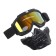 Mask glasses for motor vehicles, collapsible, orange visor, black color