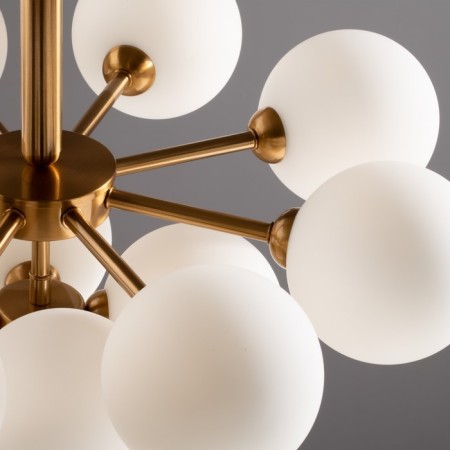 Suspended lamp Inversion, 13xg9, brass color-10