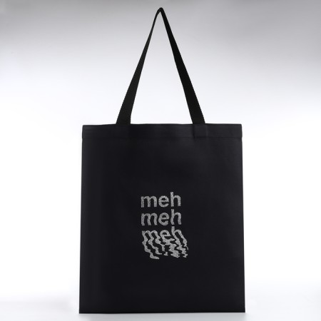 Bag Schoper "Meh", 35*0.5*40, print with sparkles, without lining, black-2