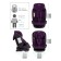 AMAROBABY BRILLANT, ISOFIX fastening, class D, group 0+/1/2/3 (0-36 kg), purple color