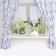 A set of curtains for a kitchen with sequences Lavender 145x180cm-2 pcs., 100% p/e