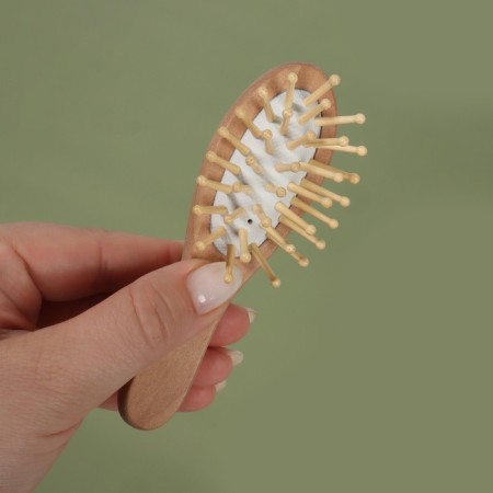 Comb-mini massage, wooden, 4 × 11.5 cm, color "light wood"-4