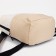 School backpack, lightning department, external pocket, beige color