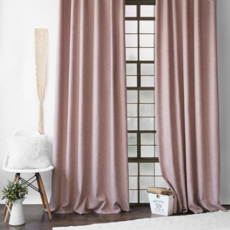 Konni curtain set, size 200 x 270 cm - 2 pcs, grab - 2 pcs cm, pink color