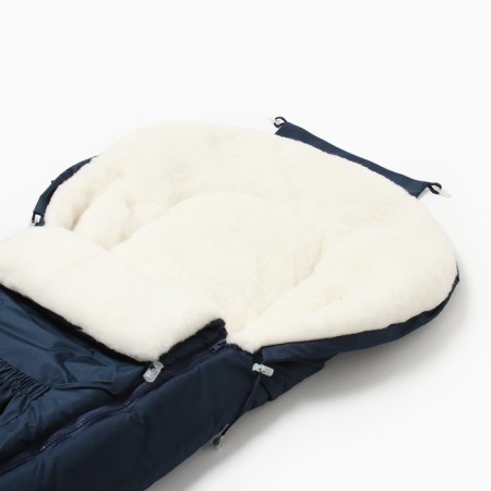Children's envelope on fur, blue color, height 56-62 cm-1