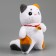 Soft toy "cat" on a key fob, 14 cm, white color