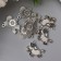 Decor metal for creativity "Unicorn" silver 2.2x2.4 cm
