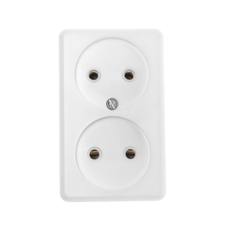 Rosette "Elect" Ra 16-008, 16 A, 250 V, double, open, white-2