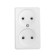 Rosette "Elect" Ra 16-008, 16 A, 250 V, double, open, white