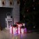 LED figure "Color gifts" 15, 20, 25 cm, textiles, metal, 220 V, glow of multi