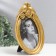 Photo frame Polystone 10x15 cm "Two birds in flowers" golden 14x22 cm