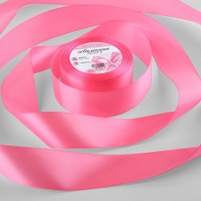 Satin ribbon, 40 mm × 23 ± 1 m, color saturated pink No. 05