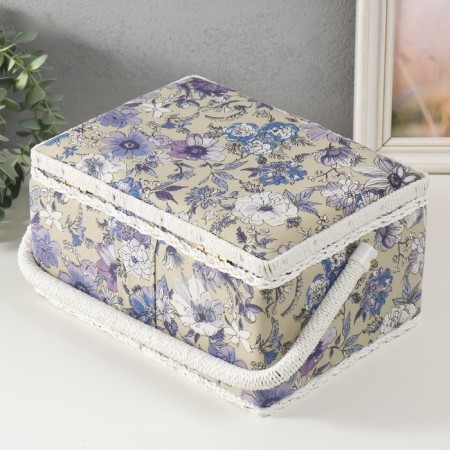 Casket for needlework "Lilac Flooding" 19x26x14.5 cm-4