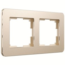 Рамка W0022611, 2 розетки Platinum, шампань