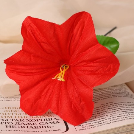 Artificial flowers "Hippeastrum" D-12 cm H-23 cm, red-1