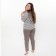 Female set (longshit, trousers), brown color, size 48