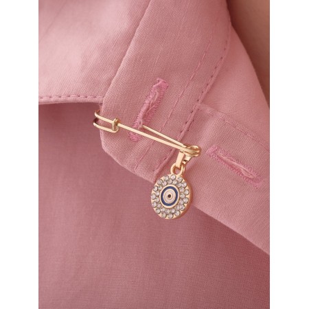 Bulak-re-ruler "medallion" of the eye, 3 cm, white-blue color in gold-6