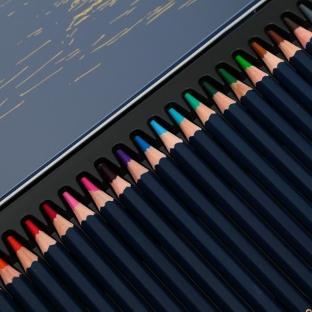 Family pencils 24 colors, finenolo, 3.8 mm, hexagonal, in a metal pencil case-3