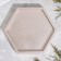 Summary "Hexagon. Marble" from gypsum, 9.7x1.3x1cm, champagne