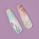 Follow nails "Abstraction", 12 pcs, with adhesive plates, ballerina form, multi -colored