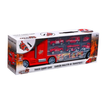 Truck "Carrier", included 6 cars and road signs-9