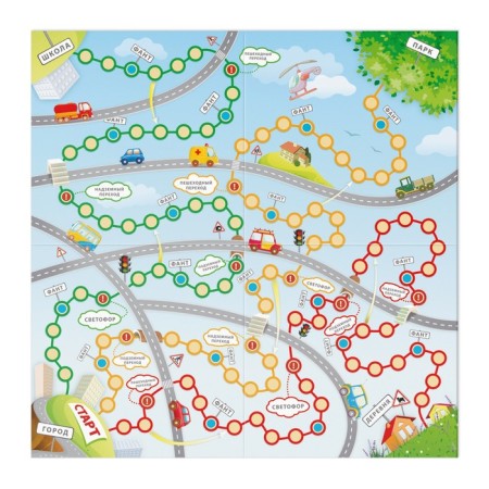 Board training game of traffic rules "Little pedestrian", 3+-4
