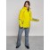 Ski costume female winter, size 46, yellow color