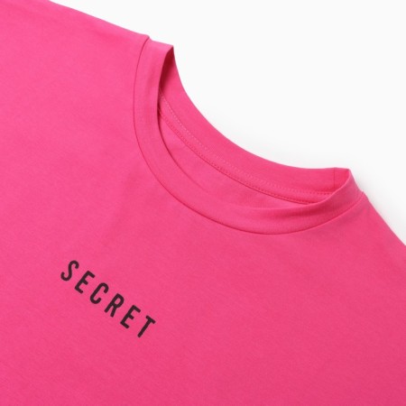 Female T-shirt, pink color, ONE SIZE (42-46)-1