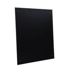 Glass panel 600x600x4 mm black, with mount