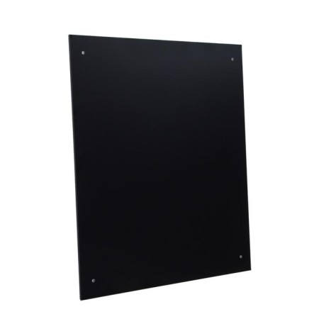 Glass panel 600x600x4 mm black, with mount
