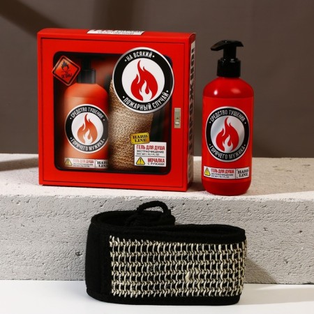 Set "for every fireless case", shower gel, 300 ml and washcloth with handles-1