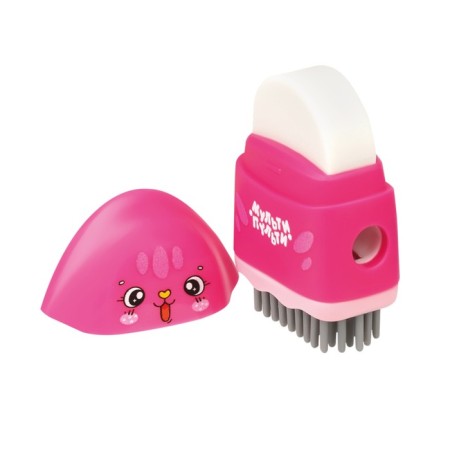 Plastic sharpener with a multi-gun "Cutie", 1 hole, with a chick container-5