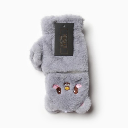 Mittens teenage minku bear 24 cm color gray-8