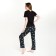 Female set (T -shirt, trousers), black color, size 44