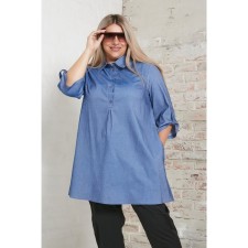 Women's tunic, size 64, blue color