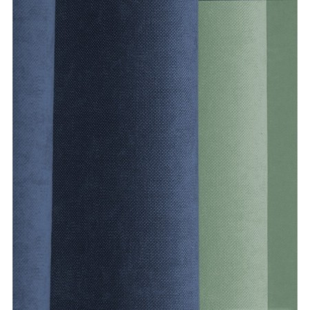 Set of curtains "Canvas", size 200x260 cm, 2 pcs, blue color, dusty menthol-4