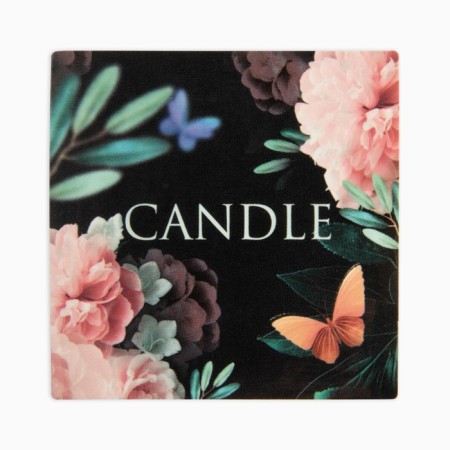 A glass for a candle with a Candle sticker, 5 x 6 x 5 cm-3