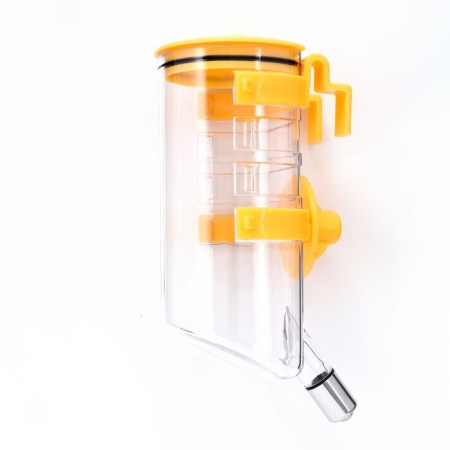 External drinker for a cage, 500 ml, yellow