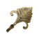 One -rod hook for curtains Cappio KC111, bronze color, 2 pcs