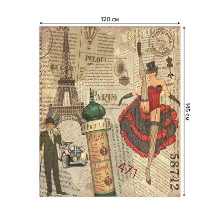 The tablecloth “Paris cabaret”, rectangular, oxford, size 120x145 cm-1