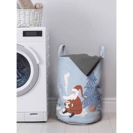 Basket for storage of things "Santa Claus under the Christmas tree", size 35x50 cm